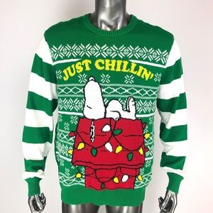 Peanuts snoopy ugly sweater Xmas pullover XL
